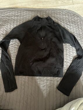 lululemon athletica Black Long Sleeve Half-Zip Top